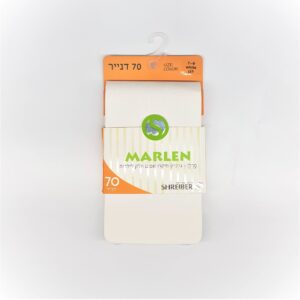 גרביון ילדות 70 דנייר אטום מרלן - לבן, 3-5