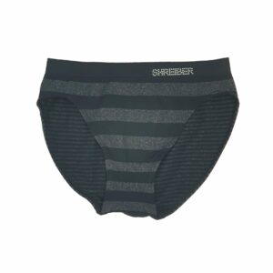 תחתון סנטוני נשים ביקיני ללא תפר פסים מלאנז - אפור-מלנז, M