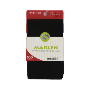 גרביון 100 דנייר מרלן לילדות - 17-19, שחור