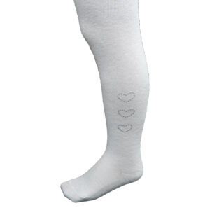 גרביון בייבי כותנה מדוגם אבנים - 0-6, לבן