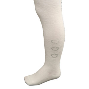 גרביון בייבי כותנה מדוגם אבנים - 0-6, קרם