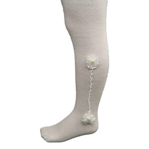 גרביון בייבי כותנה עם פרחים - 18-24, 506פרחים-קרם