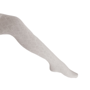 גרביון מיקרופיברה ילדות מדוגם קרם - 15-17