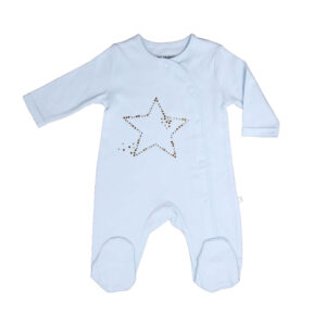 אוברול BABY אינטרלוק מעבר/קיץ כוכב תכלת - 3-6