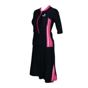 בגד ים ילדות/נערות צנוע 2 חלקים ורוד - 8