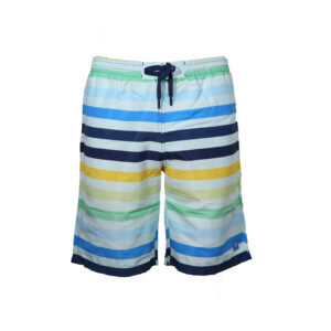 בגד ים גבר קצר פסים צבעוני - L