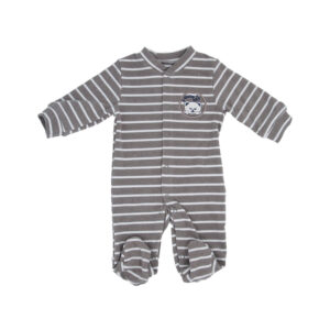 אוברול BABY פליז חורף במגוון צבעים - 9-12, אפור