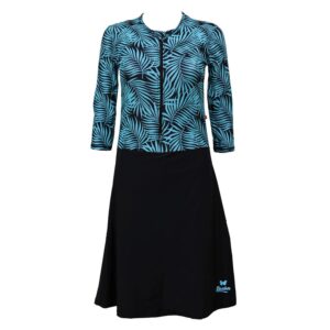 בגד ים נשים צנוע טוניקה עם מכנס טייץ מחובר טורקיז - 38