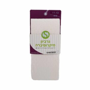 גרביון מיקרופיברה ילדות מדוגם קרם