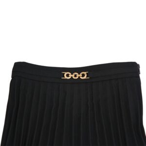 חצאית תלבושת לבית ספר פליסה אבזם זהב - 6