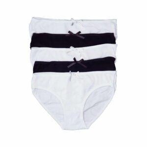 תחתון נשים בקיני 5 בקופסה שחור לבן - XXL