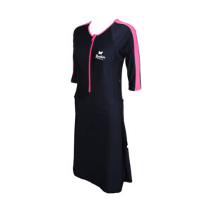 בגד ים לילדות טוניקה עם פס ורוד - 14