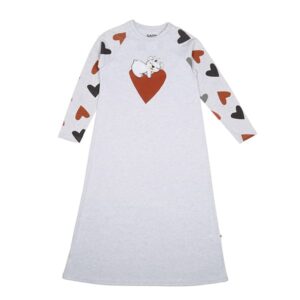 כותנת לילה לילדות מעבר/קיץ כותנה אינטרלוק - 18