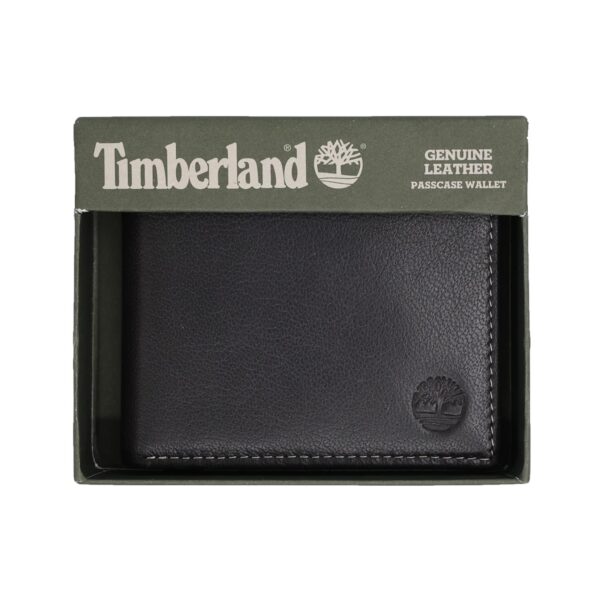 ⁦ארנק עור לגבר TIMBERLAND חום כהה/שחור⁩ – תמונה ⁦6⁩