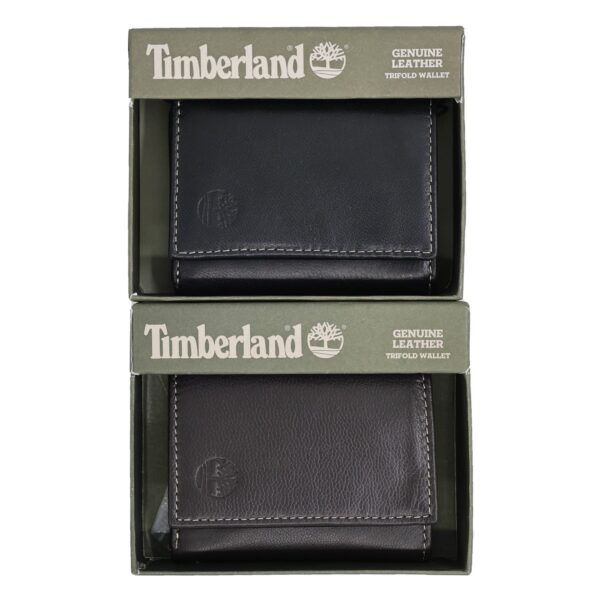 ארנק עור לגבר TIMBERLAND חום כהה/שחור
