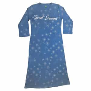 כותונת לילה נשים קיץ כוכבים כחול - XL