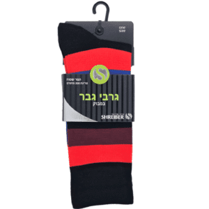 גרבי במבוק לגבר – 'פרימיום' 200 מחטים פסים צבעוניים