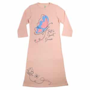 כותונת לילה נשים קיץ פרפר אפרסק - S